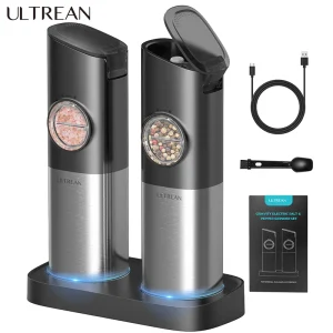 ULTREAN Salt and Pepper Grinder Stainless Steel Electric